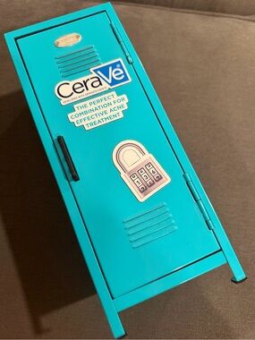 Bright Teal Mini Locker Storage Cabinet